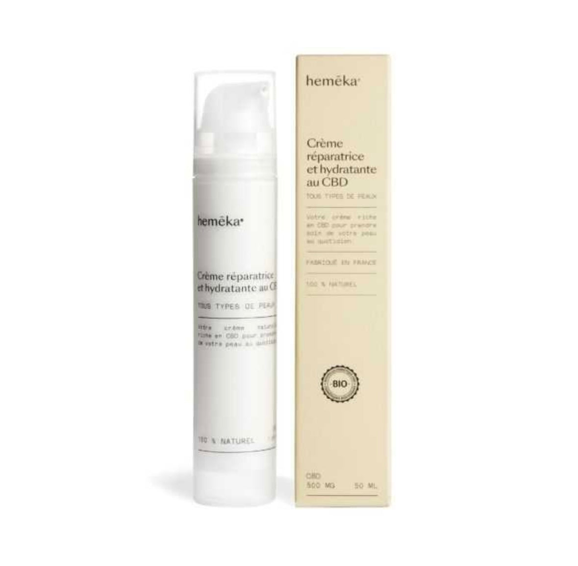 Crème réparatrice et hydratante au CBD – Hemeka