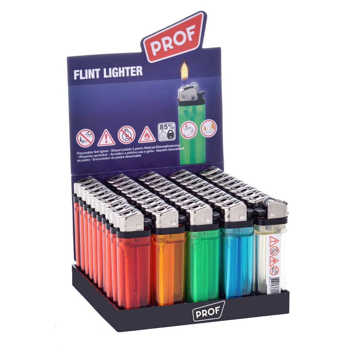 Briquet à pierre transparent x50 – Prof ®